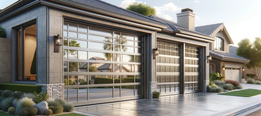 aluminium and glass garage doors