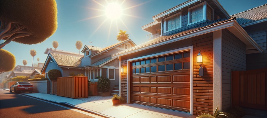 temperature hot garage door