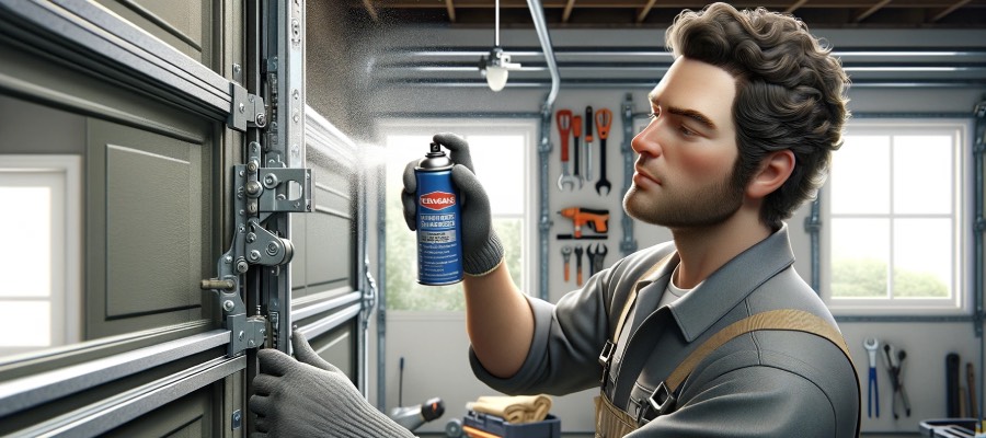 lubricating garage door