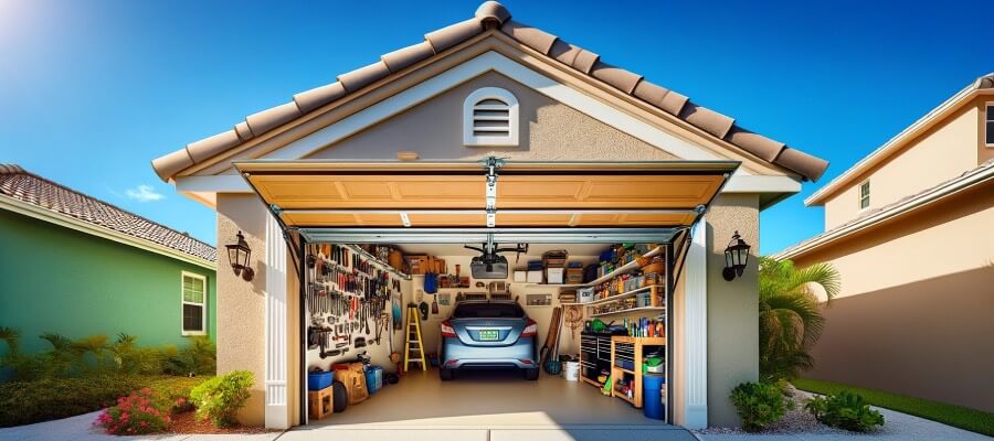 garage door opened