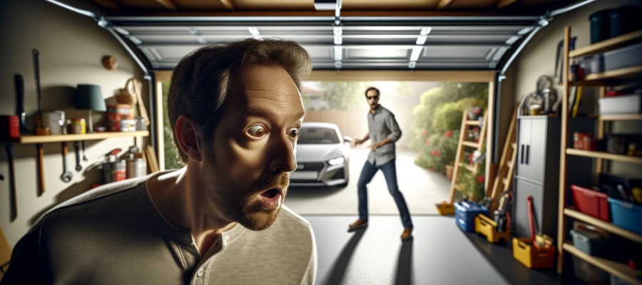 garage door opened