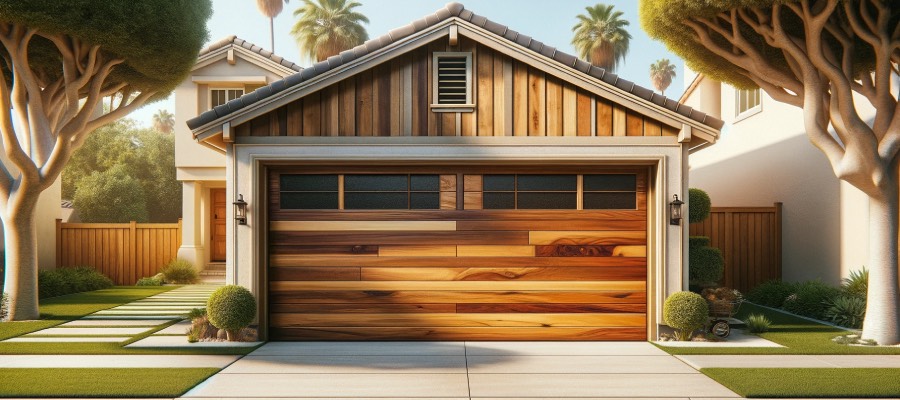 wood garage door