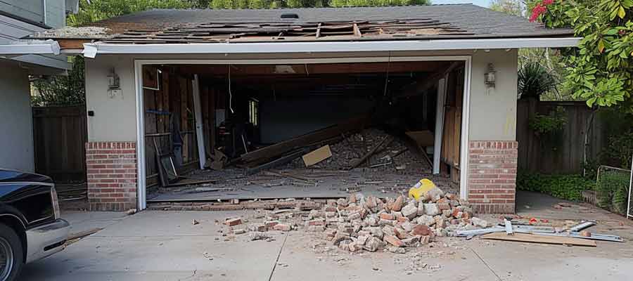 total broken garage door in la