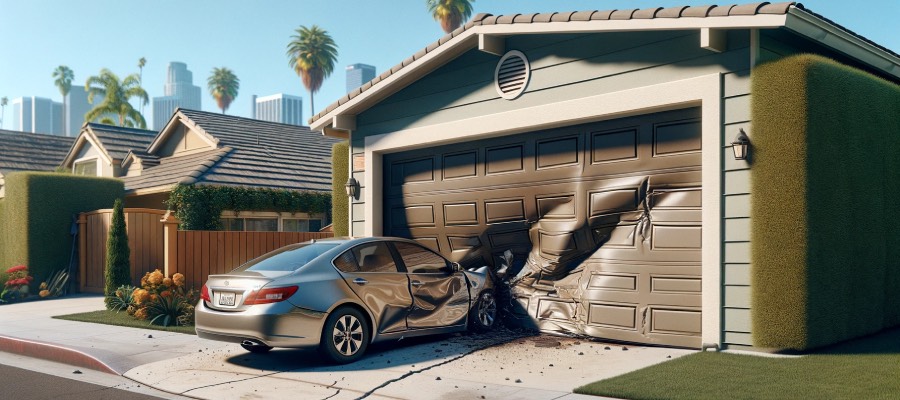 car damage garage door