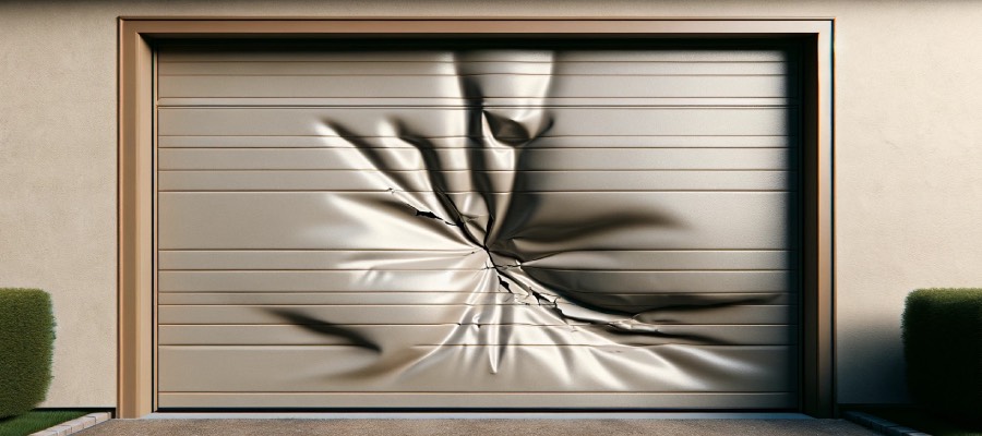 garage door dent