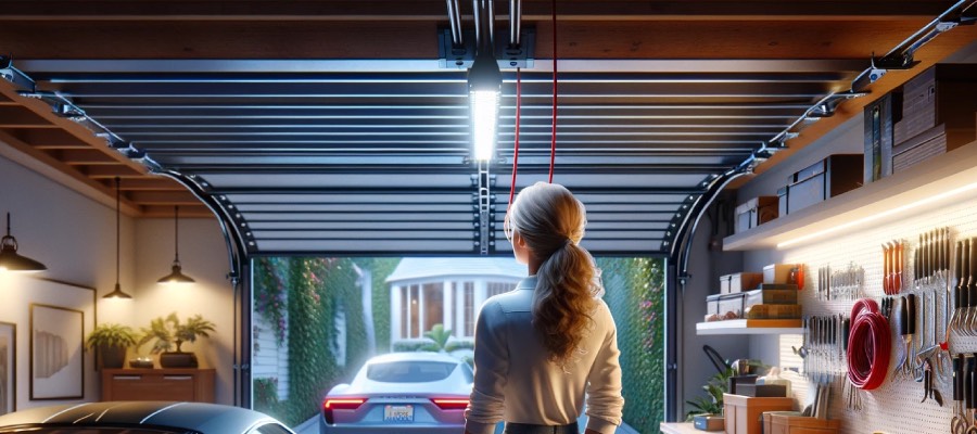 red cord garage door emergency