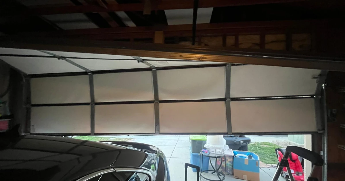 garage door in need of repair